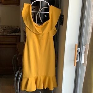 Mustard Yellow Midi Dress